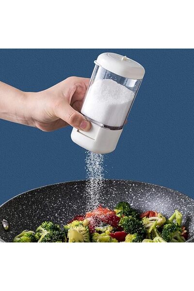 Generic Spice Jars Bottles, Press Type Salt Control Bottle Kitchen Household Sealed Moisture Proof Metering