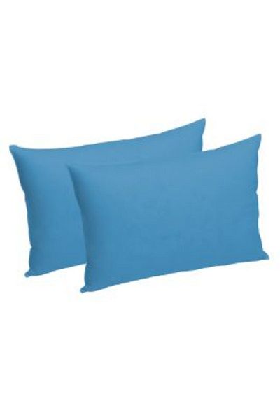 Ralex Set of 2 Pillow Covers (Jersey Knit), 100% Cotton, 50 x 70 cm, Blue