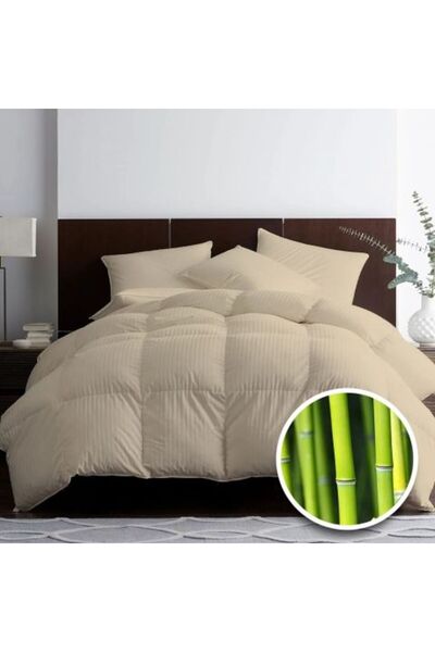 Ralex Quilted Bamboo Damas 100% , Summer, 180 x 210 cm, Beige Cappuccino
