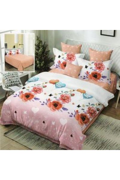 Ralex Economic Package Double Bed Linen Finet 6 Pieces + 2 Quilted Pillows 50 x 70 cm + Duvet 200 x 215 cm
