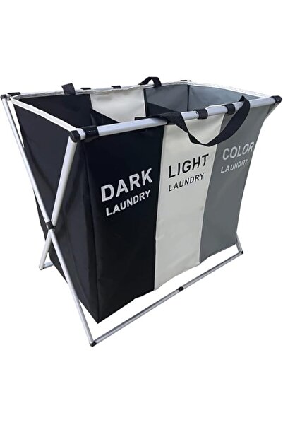 Generic VITAL Large Laundry Basket Bags Foldable,3-Section Laundry Hamper Por...