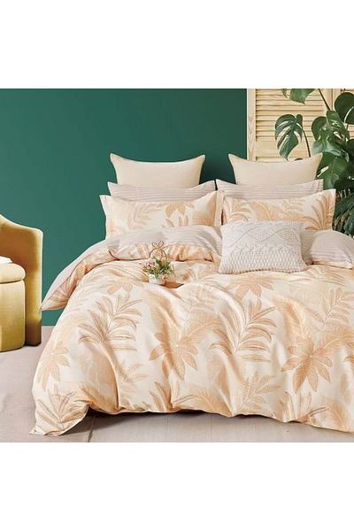 Ralex Double Bedding Set Percale Printed Cotton 100%, 4 Pieces - Bed Sheet 240 x 260 cm, Duvet Cover 200 x