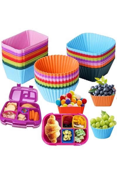 Generic Doiaz Silicone Lunch Bento Box Dividers, Bento Bundle Lunch Box Accessories for Kids Lunch Containe
