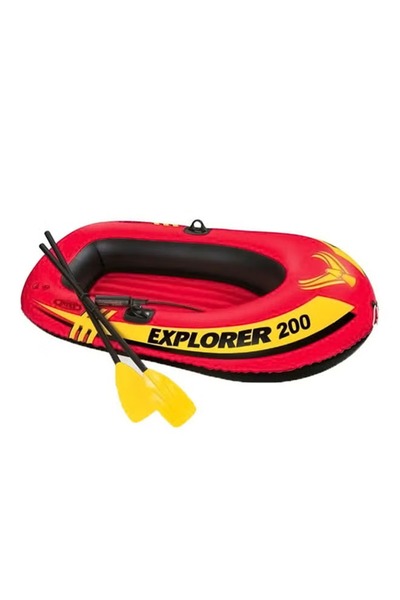 Intex Explorer 200 Inflatable Boat – Durable & Comfortable – 185x94x41cm – Orange/Yellow/Black