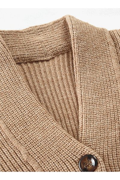 Generic Men Sweater Casual Long-sleeved Thickened Trendy Slim-fit Single-breasted Cardigan Jacket for Men