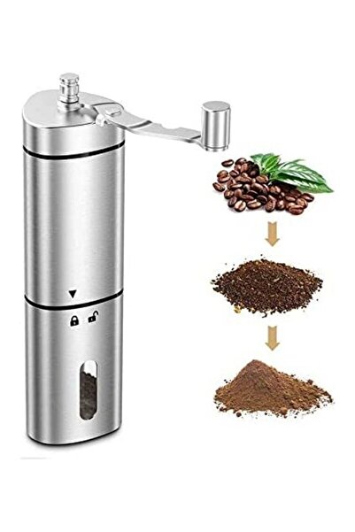 fun zone مطحنة قهوة يدوية فضية