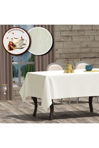 Ralex Față de masă rezistentă la pete, 100% bumbac, 120 x 160 cm, culoare cre...