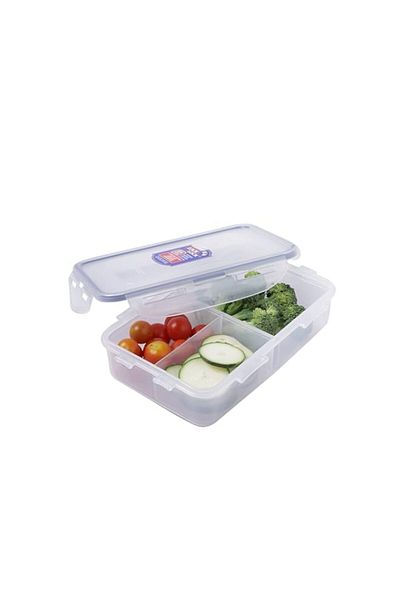 Generic LocknLock Rectangular Food Container with Divider - 800 ml