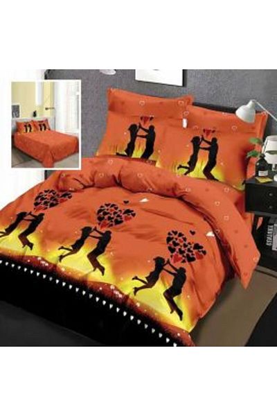Ralex Economic Package: Double Bed Linen Set Finet (6 pieces) + 2 Quilted Pillows (50x70 cm) + Quilt (200x