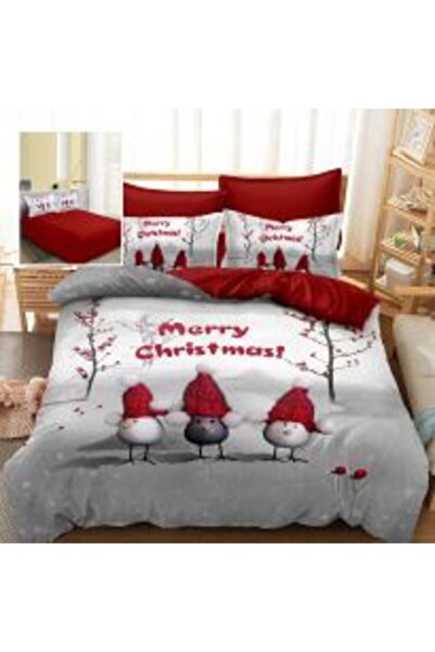 Ralex Christmas Bedding Set Finet 3D, 6 pieces, 220 x 230 cm, Red