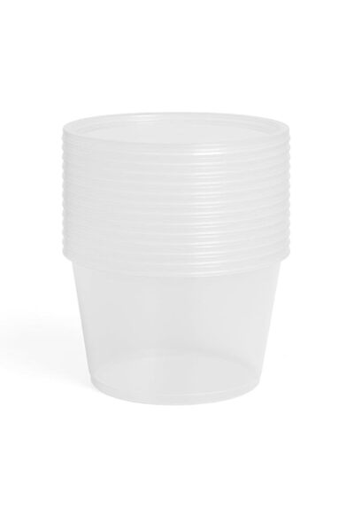 Generic Microwave Safe Round Plastic Food Containers with Lids – 600ml – Reusable – BPA-Free (15)