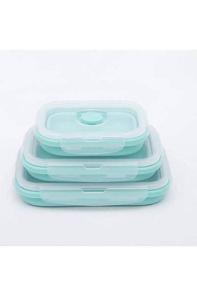 Generic VINAMY Lunch Boxes A set of 4 foldable silica gel food storage containers The remaining lunch boxes
