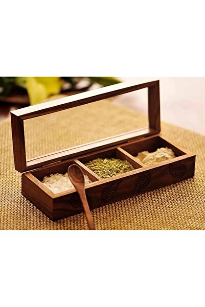 Generic Acewood Dry Fruit Serving Box - Multi-Utility Storage Container for Spices, Dates, Nuts, Jewelry -