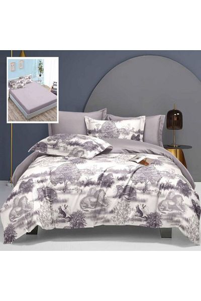 Ralex Elegance Double Bed Set Finet 6 Pieces with Fitted Sheet + 2 Quilted Pillows 50 x 70 cm + Quilt 200