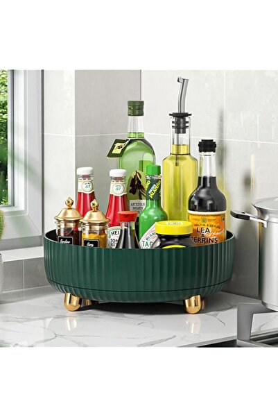 Generic منظم خزانة الطاولة الدوارة يو هوم ليزي سوزان، رف التوابل الدوار يو هو...