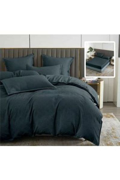 Ralex Bed Linen Finet Natur UNI Baroque 6 pieces - Black, Pucioasa