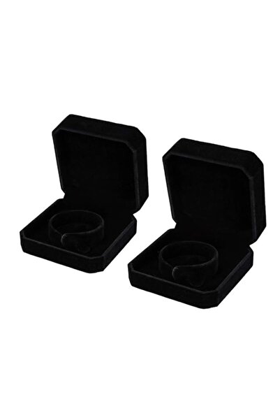 Generic صندوق أساور مخملي أسود من تزوييق، حافظة مخملية فاخرة للساعات أو الأسا...