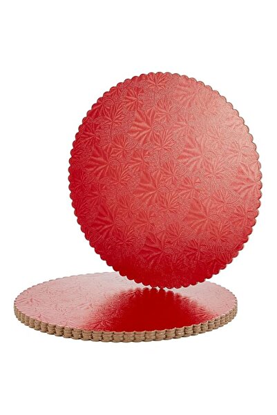 Generic Hotpack Round Red Cake Board 30cm, 5 Pieces