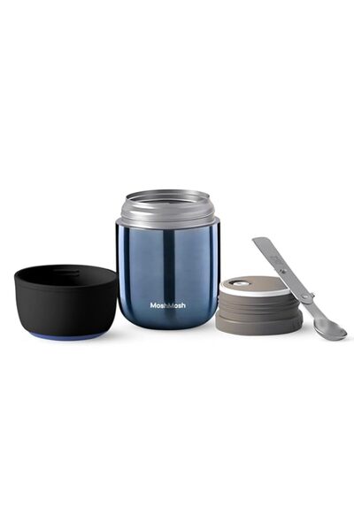 Generic Stainless Steel Soup Pot - Vacuum Insulated Food Flask, Hot & Cold Meal Container, Leak-Proof, Wide
