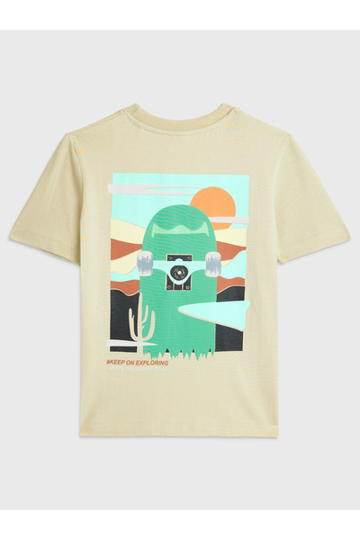 Victor and Jane By Styli Boys Graphic Print Cotton T-Shirt and Shorts Set