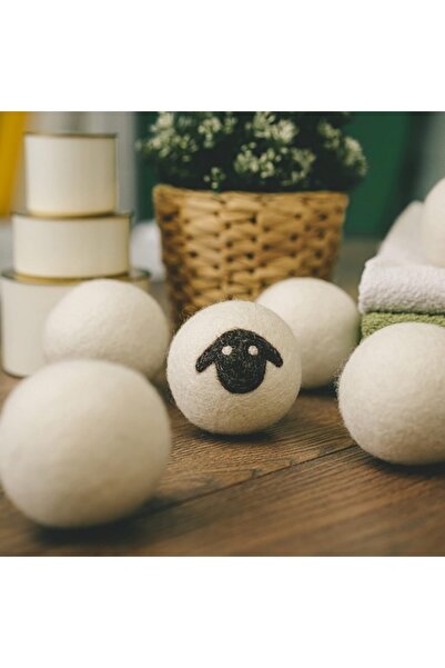 LAHELA Set 6 bile de lana pentru uscator sau masina de spalat, cu ulei esenti...