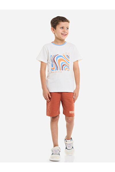 Victor and Jane By Styli Boys Cotton Round Neck T-Shirt and Shorts Set