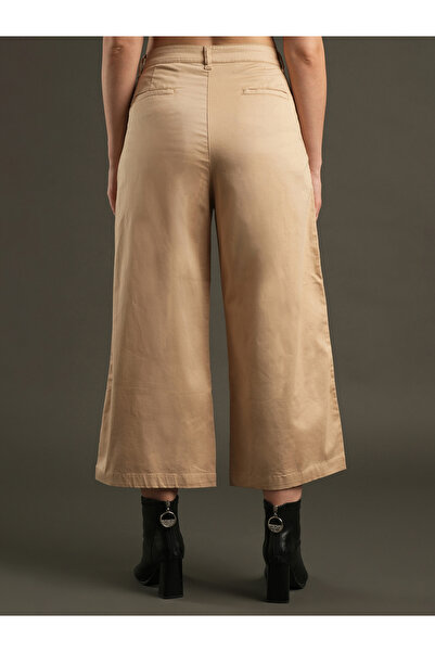 Globus By Styli Satin Stretchable Mid-Rise Relaxed Fit Trousers