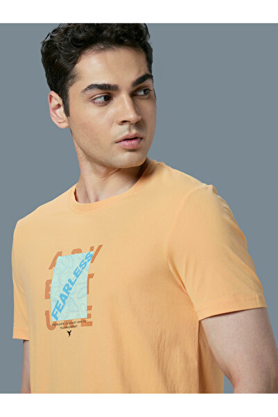 Technosport By Styli Printed 4-Way Stretch Crew Neck T-Shirt