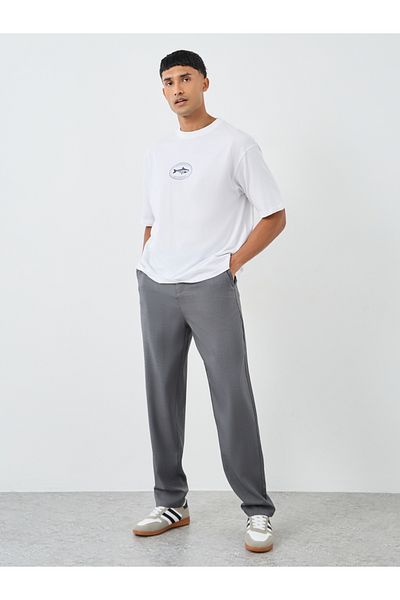 Styli Graphic Print Crew Neck Oversize T-Shirt