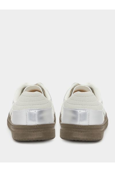 Styli Metallic Panelled Lace Up Sneakers