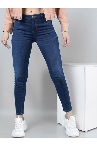 Freehand By Styli Women Blue Skinny Fit Solid Jeans