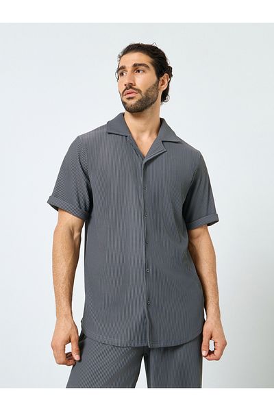 Styli Textured Ribbed Knit Relaxed Fit Shirt and Pants Co-Ords