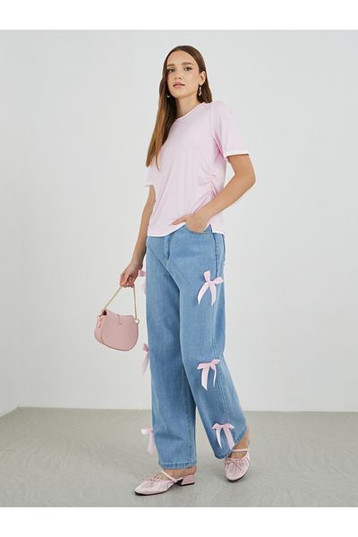 Styli Side Ruched Detail Short Sleeve T-Shirt