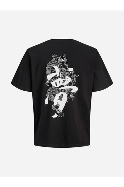 Jack & Jones JJMiko Dragon Print Crew Neck T-Shirt