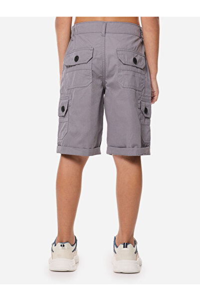 Victor and Jane By Styli Boys Solid Cargo Shorts with Belt Loops