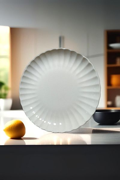 Kütahya Porselen Bone Luz Form Pasta Set 6 Pieces 21cm White Bnlzf21Dus600