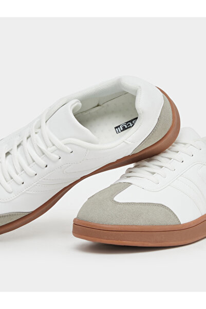 Styli Men Color Block Lace Up Gum Sole Sneakers