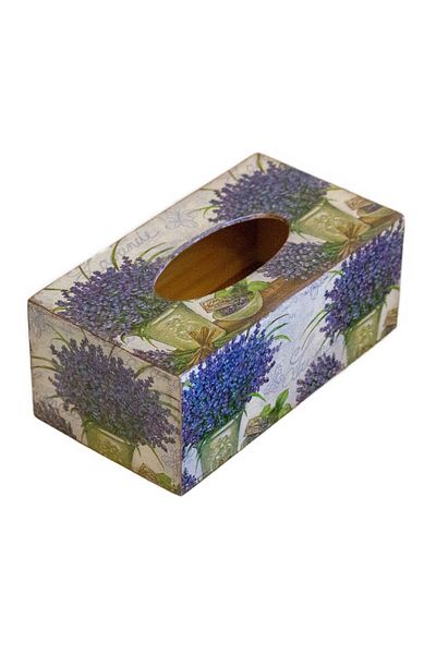 Kumiko Art Napkin box decorated with lavender
