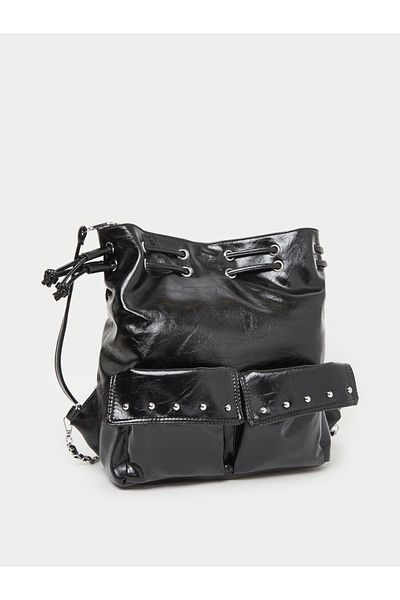 Styli Studded Pocket Drawstring Backpack