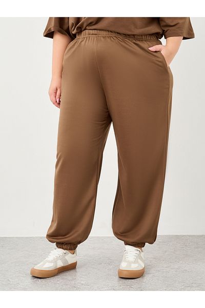 Styli Plus Cuffed Joggers with Elasticated Waist
