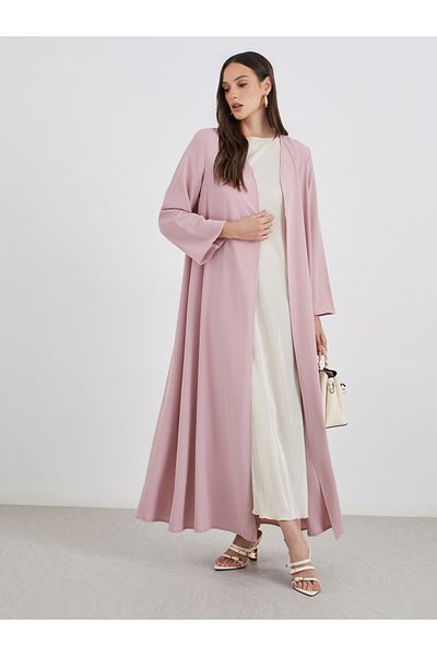 Styli Front Open Crepe Abaya