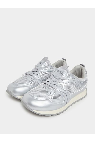 Styli Textured Lace Up Sneakers