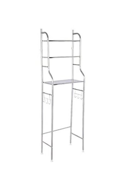 rexa رف ثلاثي الطبقات فوق المرحاض - منظم حمام موفر للمساحة - فضي