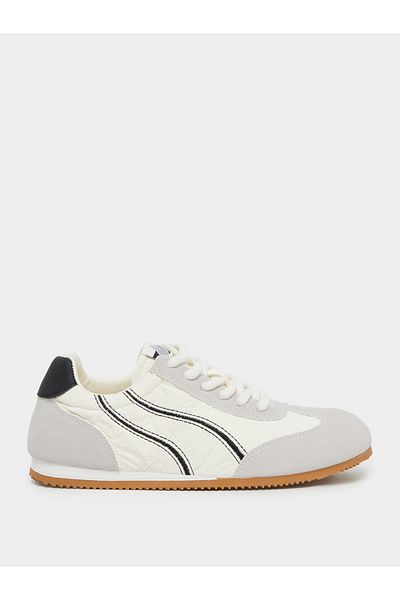 Styli Retro Side Striped Lace Up Sneakers