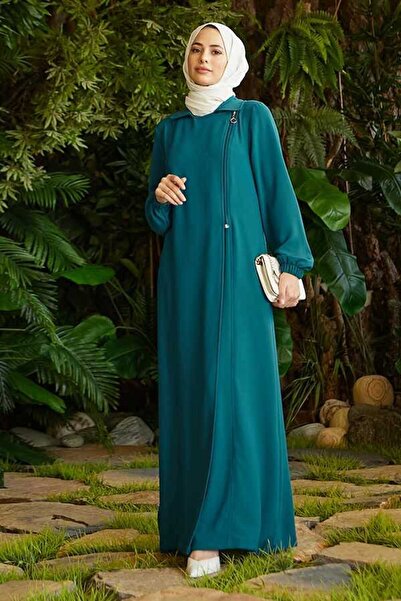 Neways 6541-Krep Side Zippered Ferace Petrol