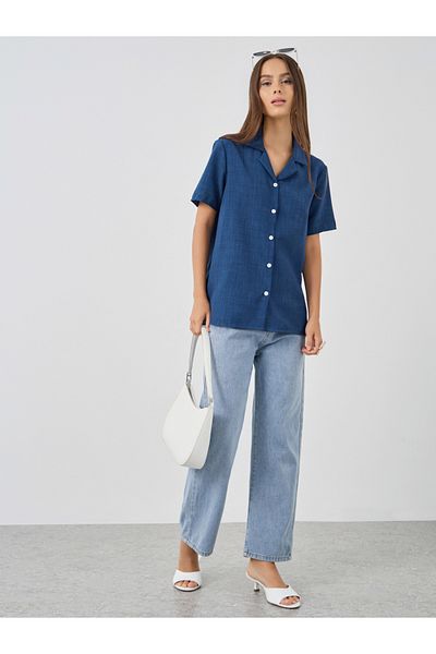 Styli Solid Short Sleeve Regular Fit Shirt
