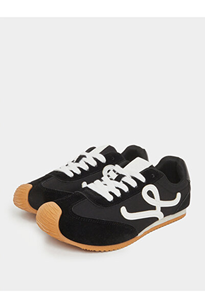 Styli Suede Look Logo Detail Lace Up Sneakers