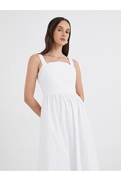 Styli Plain Strappy A-Line Maxi Dress