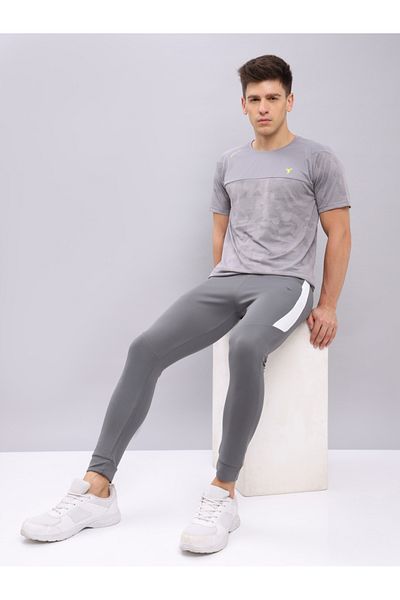 Technosport By Styli Contrast Side Panel Slim Fit Track Pants