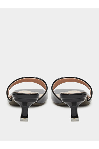 Styli Women Black Open Toe Kitten Heel Sandals